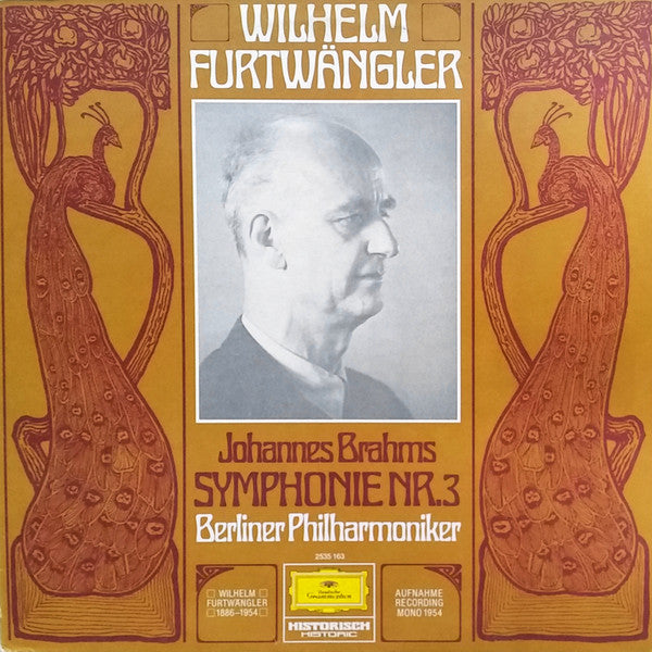 Johannes Brahms – Wilhelm Furtwängler, Berliner Philharmoniker : Symphonie Nr. 3 (LP, Mono, RE)