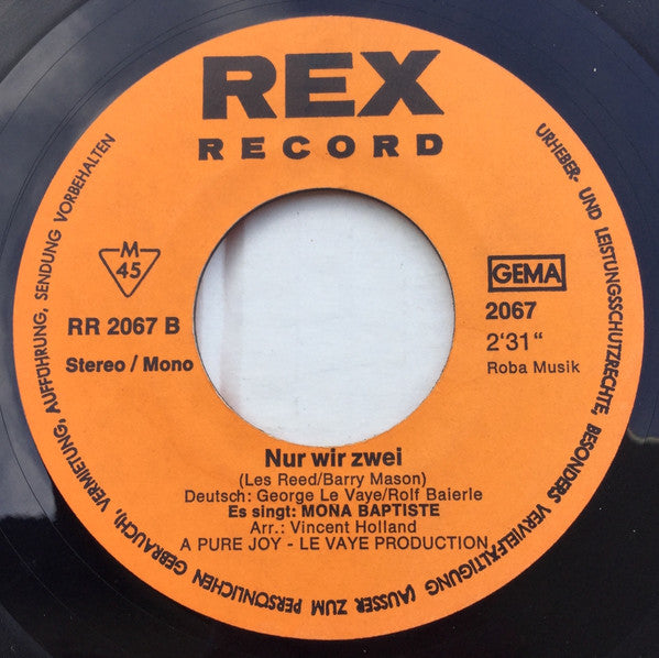 Mona Baptiste : Mando (7", Single, Mono)