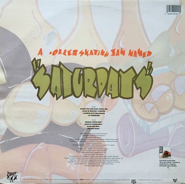De La Soul : A Roller Skating Jam Named "Saturdays" (12")