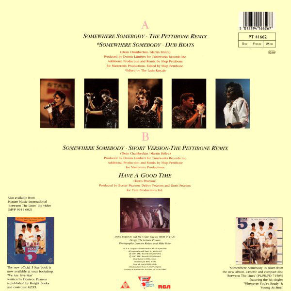 5 Star* : Somewhere Somebody (The Pettibone Remix) (12", Maxi)