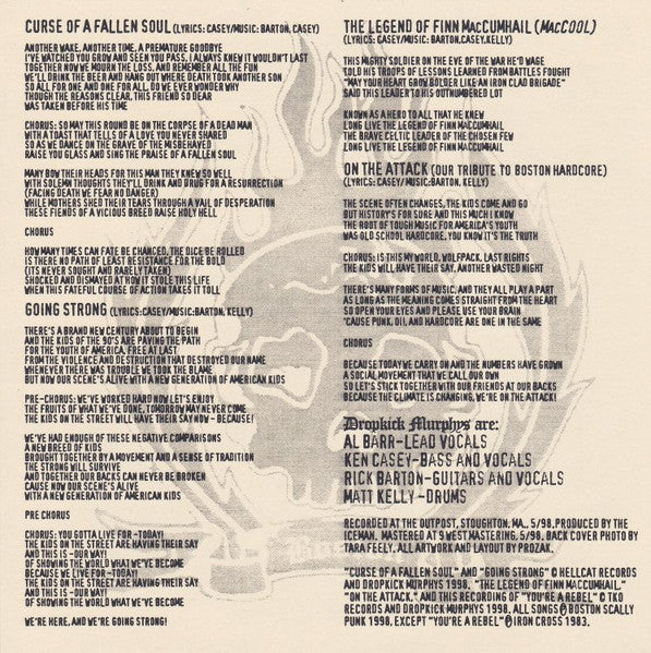 Dropkick Murphys : Curse Of A Fallen Soul (7", EP, RP, Blu)