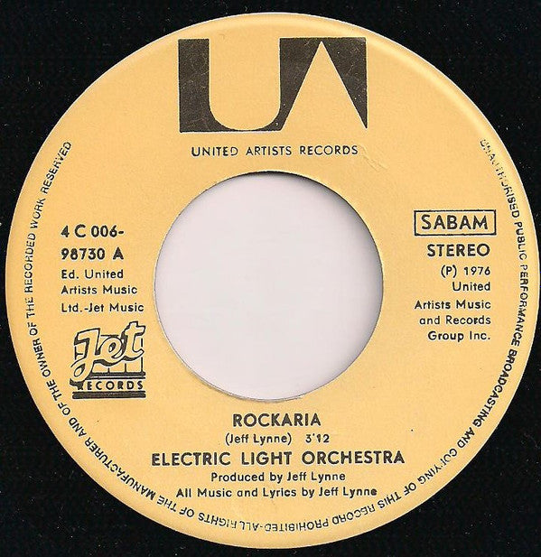 Electric Light Orchestra : Rockaria! (7", Single)