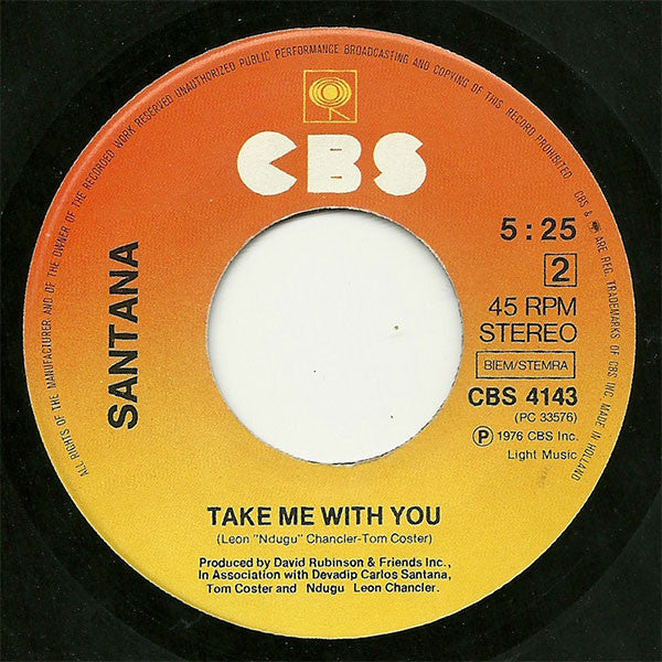 Santana : Europa (7", Single, RE)