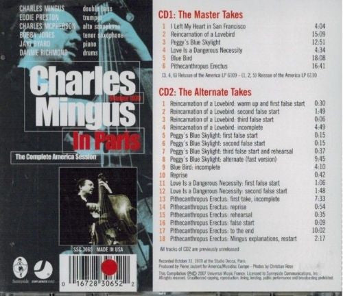 Charles Mingus : Charles Mingus In Paris: The Complete America Session (2xCD, Comp, RM)