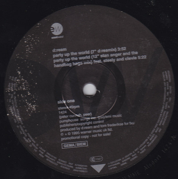 D:Ream : Party Up The World (12", Promo)