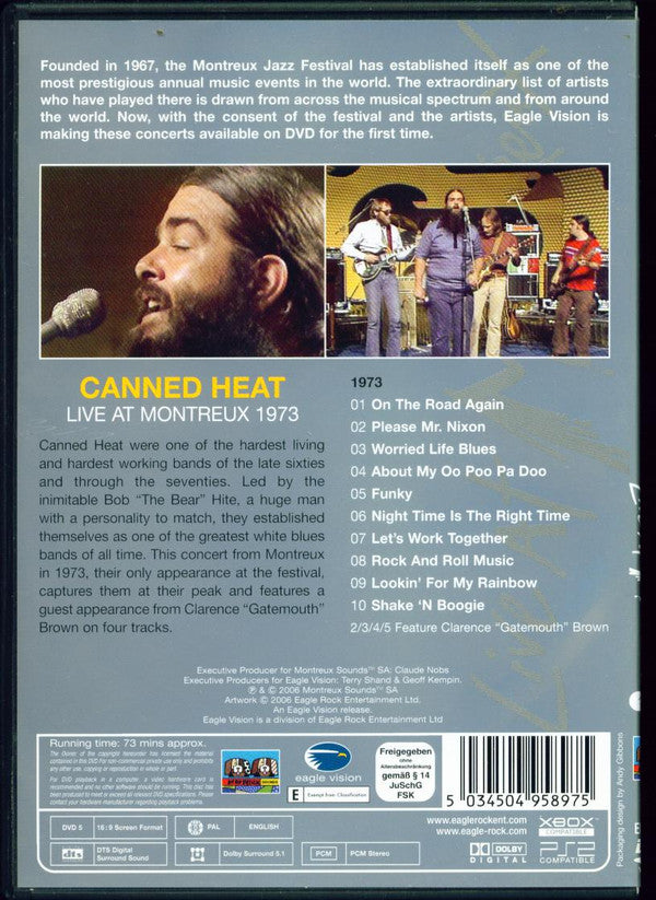 Canned Heat : Live At Montreux 1973 (DVD-V, Multichannel, PAL)