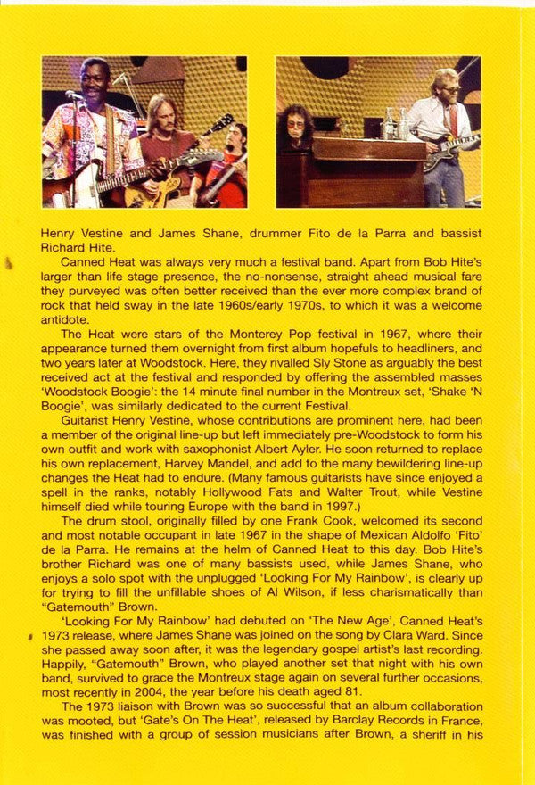 Canned Heat : Live At Montreux 1973 (DVD-V, Multichannel, PAL)