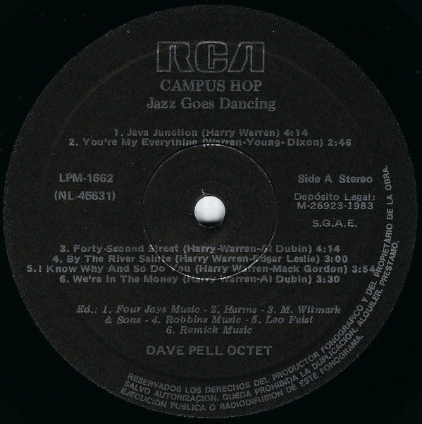 Dave Pell Octet : Jazz Goes Dancing - Campus Hop (LP, Album, RE)