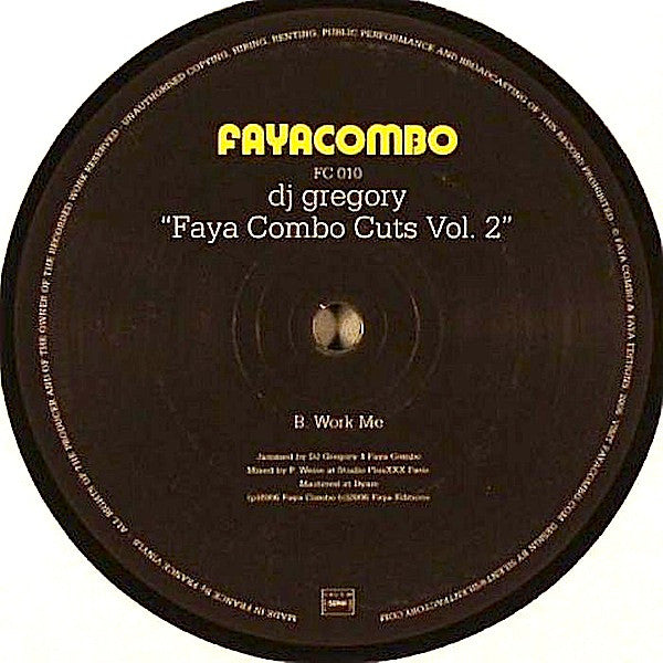 DJ Gregory : Faya Combo Cuts Vol. 2 (12")