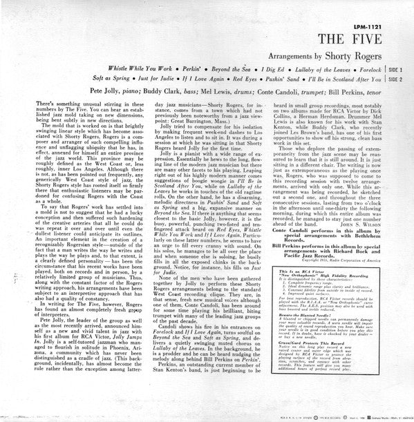 The Five (5) : Arrangements By Shorty Rogers (LP, Album, RE)