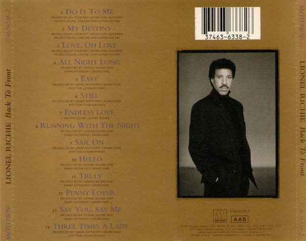 Lionel Richie : Back To Front (CD, Comp, Pic)