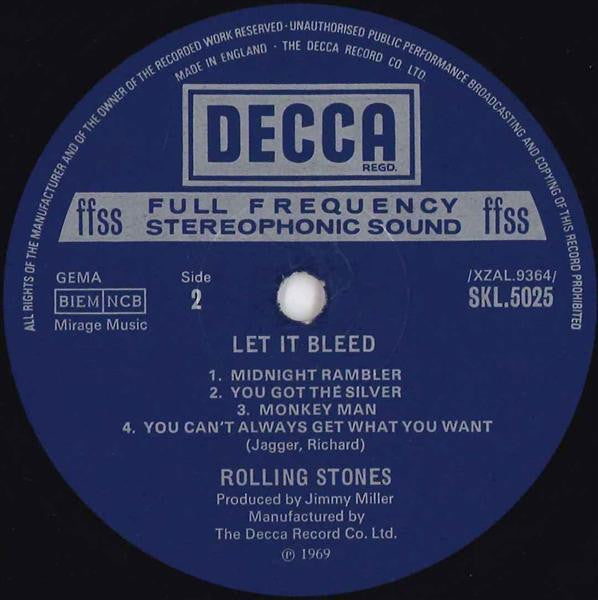 The Rolling Stones : Let It Bleed (LP, Album, RP)