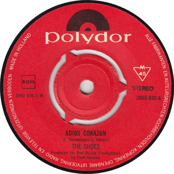 The Shoes : Adiós Corazón / I'm On My Way (7", Single)
