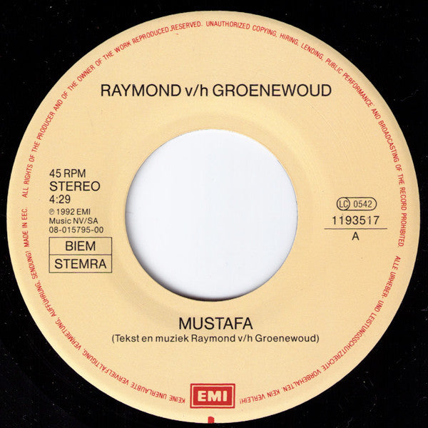 Raymond van het Groenewoud : Mustafa (7", Single)