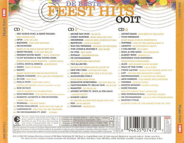Various : De Beste Feest Hits Ooit (3xCD, Comp)