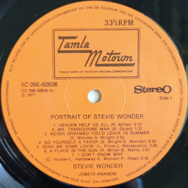 Stevie Wonder : Portrait Of Stevie Wonder (LP, Comp)