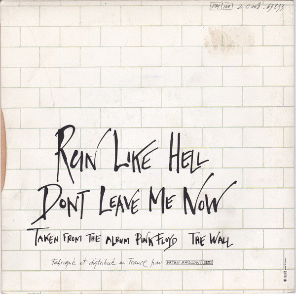 Pink Floyd : Run Like Hell (7", Single)