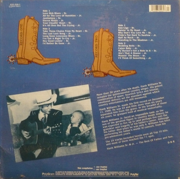 Hank Williams, Hank Williams Jr. : 24 Karat Hits - A Double Dozen Of All Time Greats (2xLP, Comp)
