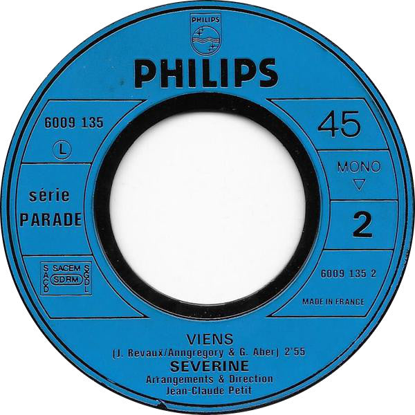 Séverine : Un Banc, Un Arbre, Une Rue (7", Mono, RP)