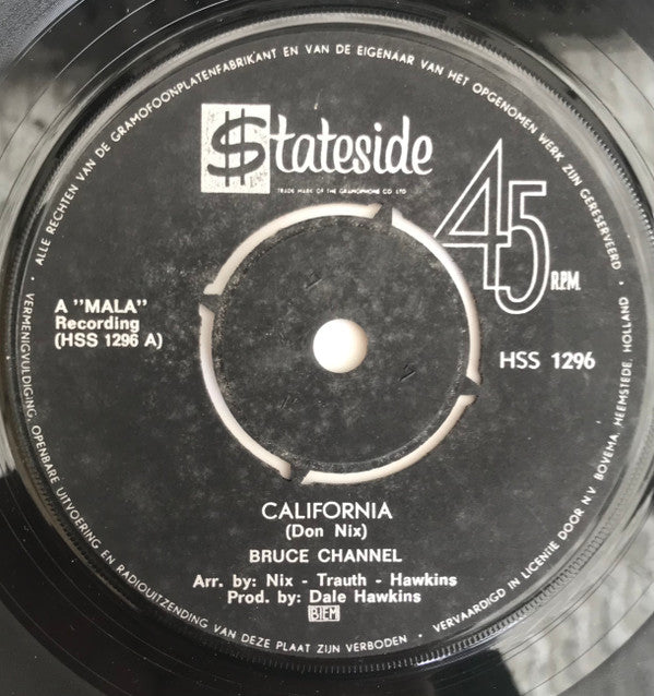 Bruce Channel : California (7")