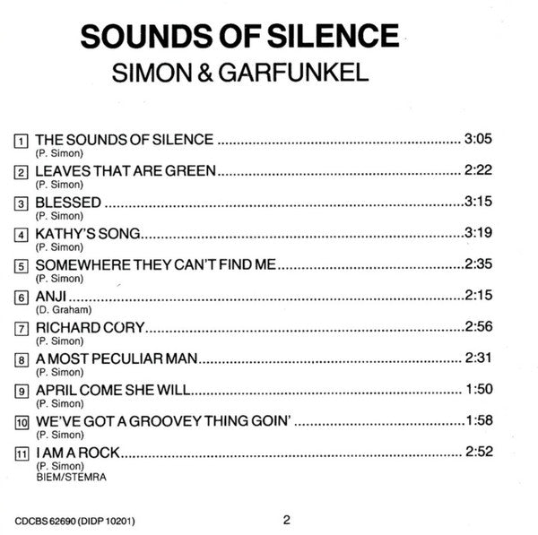 Simon & Garfunkel : Sounds Of Silence (CD, Album, RE)