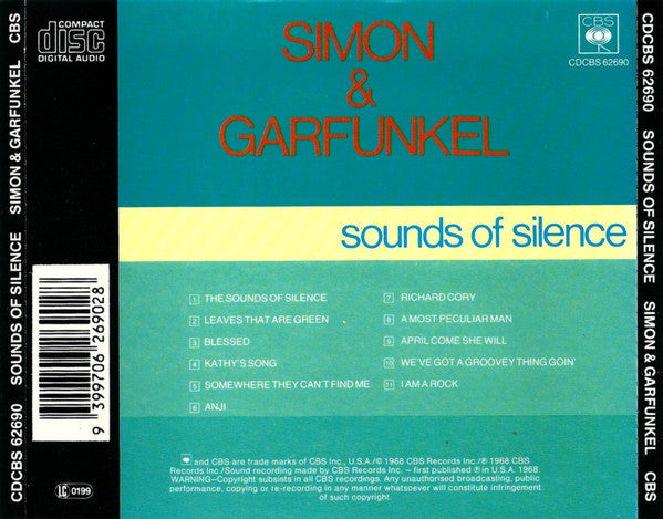 Simon & Garfunkel : Sounds Of Silence (CD, Album, RE)