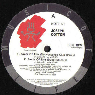 Joseph Cotton : Facts Of Life (12")