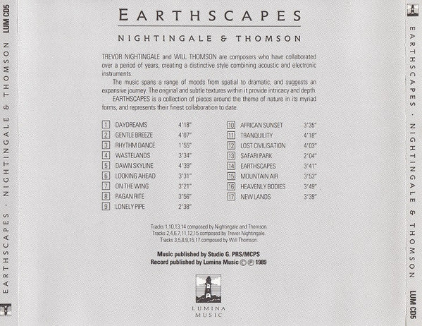 Trevor Nightingale & Will Thomson : Earthscapes (CD, Album)