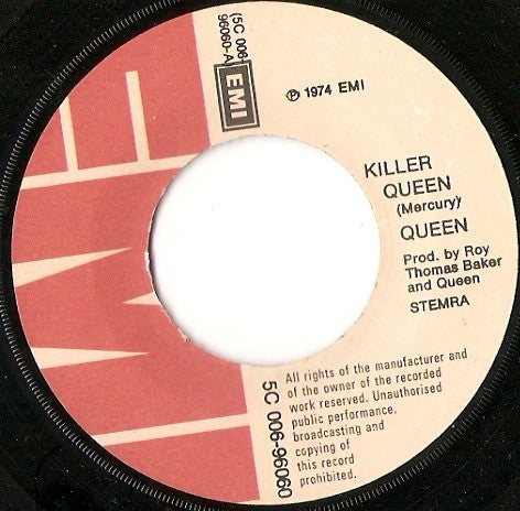 Queen : Killer Queen (7", Single, Red)
