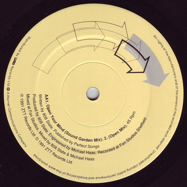 808 State : Lift / Open Your Mind (12")