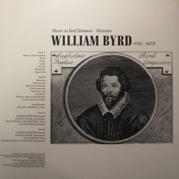 William Byrd - Deller Consort, London* : Messe Zu Fünf Stimmen - Motetten (LP, Gat)