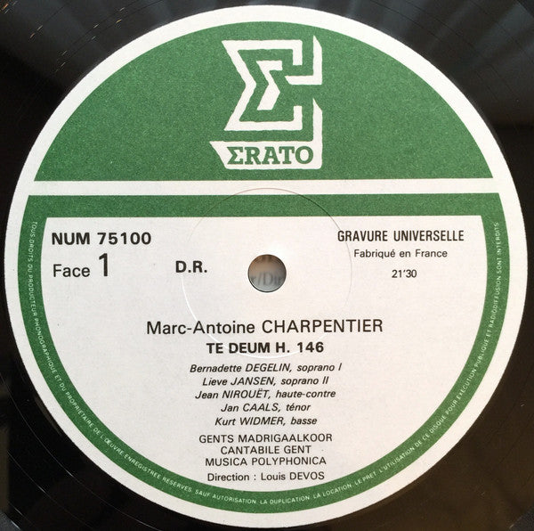 Marc Antoine Charpentier : Te Deum / Laudate Dominum / Magnificat (LP)