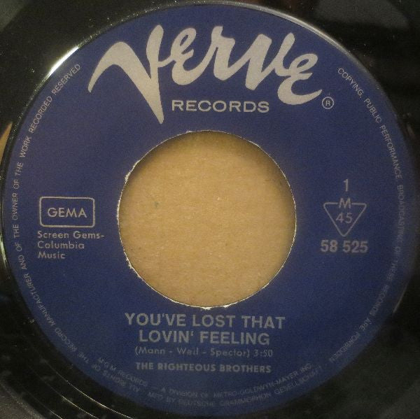 The Righteous Brothers : You've Lost That Lovin' Feeling (7", Single)