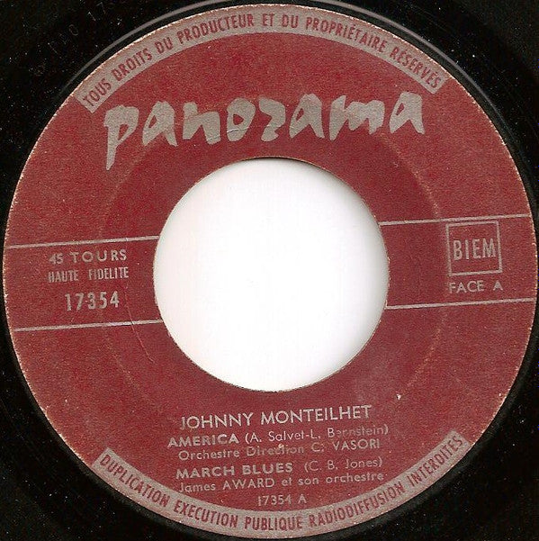 Johnny Monteilhet, James Award Et Son Orchestre : America (7", EP)