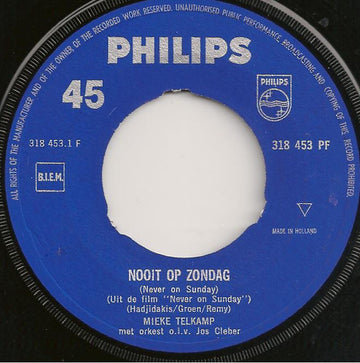 Mieke Telkamp : Nooit Op Zondag (7", Single)