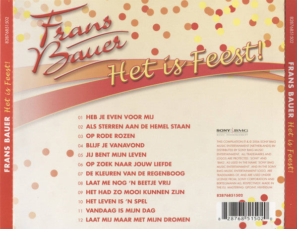 Frans Bauer : Het is Feest! (CD, Album, Comp)