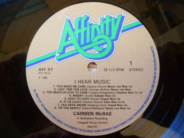 Chris Connor, Carmen McRae : I Hear Music (LP, Comp)