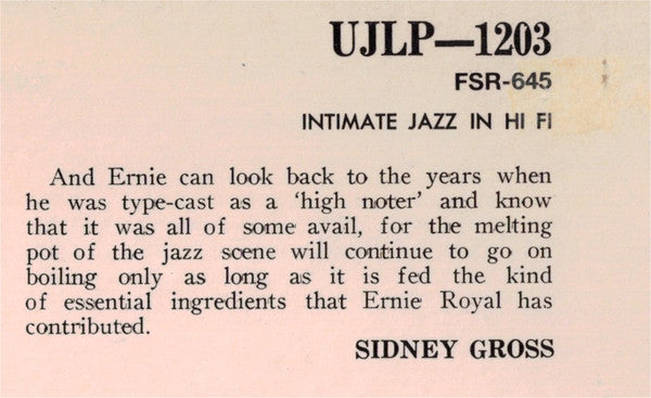 Ernie Royal : Accent On Trumpet  (LP, Mono, RE)