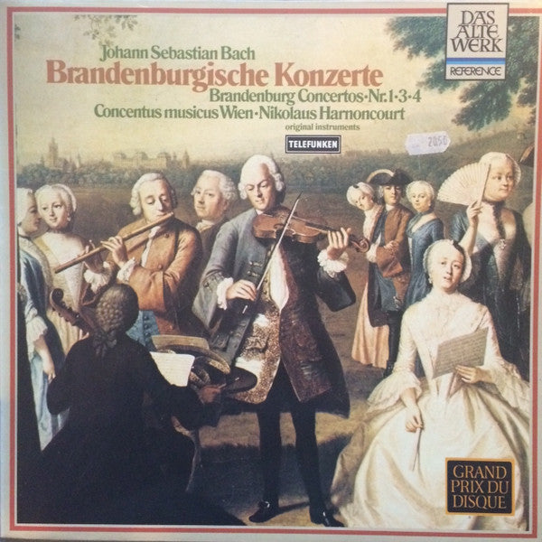 Johann Sebastian Bach - Concentus Musicus Wien, Nikolaus Harnoncourt : Brandenburgische Konzerte 1,3,4 (LP, RE, RP, GRA)