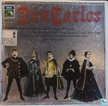 Giuseppe Verdi, Placido Domingo, Montserrat Caballé, Ruggero Raimondi, Shirley Verrett, Sherrill Milnes, Giovanni Foiani, Simon Estes, Orchestra Of The Royal Opera House, Covent Garden, The Ambrosian Opera Chorus, Carlo Maria Giulini : Don Carlos (Box, Album + 4xLP)