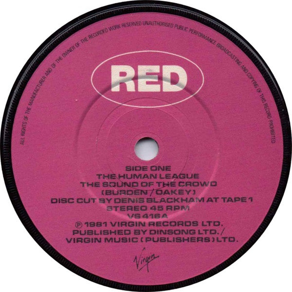 Human League* : The Sound Of The Crowd (7", Single)
