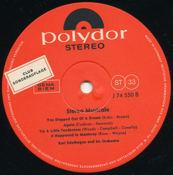 Orchester Kurt Edelhagen : Stereo Musicale (10", Club)