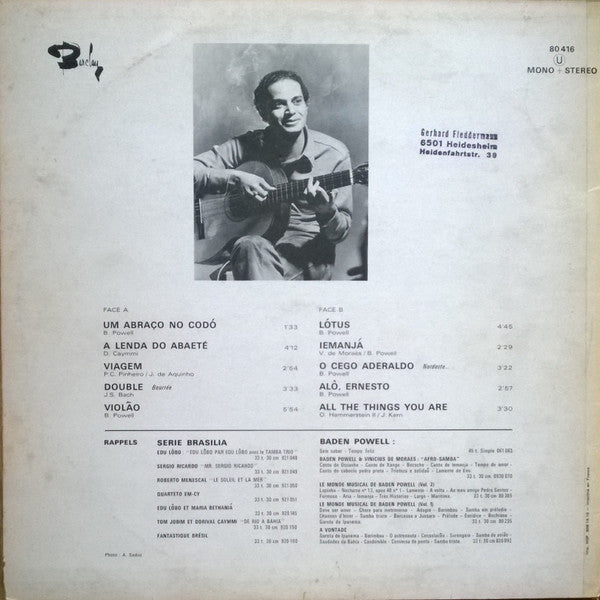 Baden Powell : Aquarelles Du Brésil (LP)