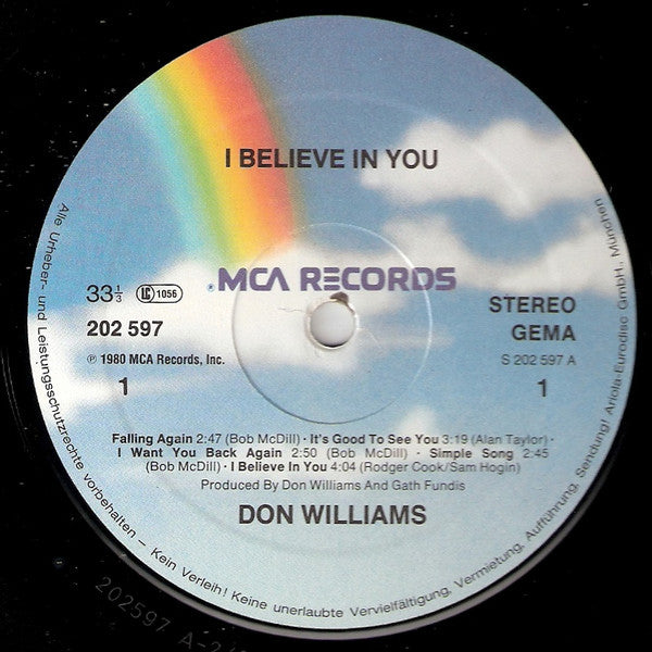 Don Williams (2) : I Believe In You (LP, Album)