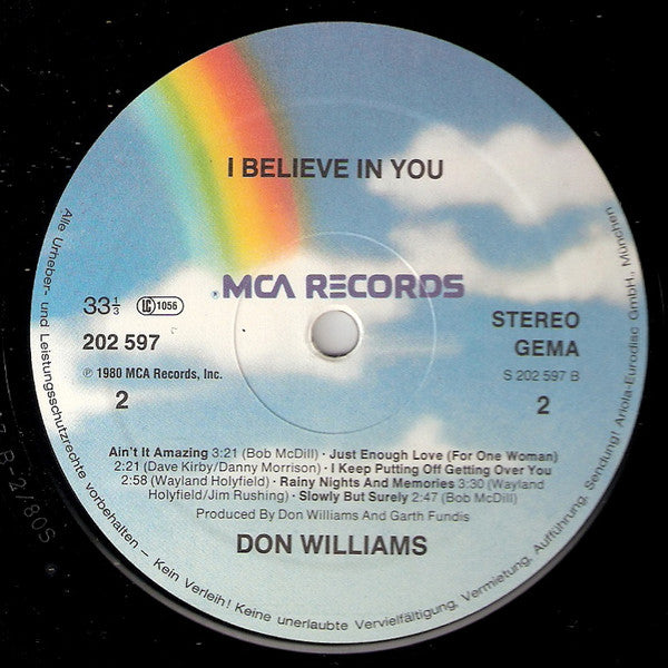 Don Williams (2) : I Believe In You (LP, Album)