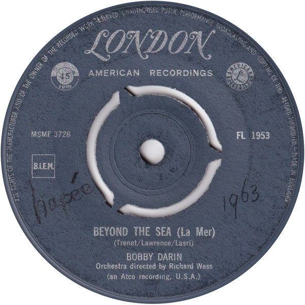 Bobby Darin : Beyond The Sea (La Mer) (7")