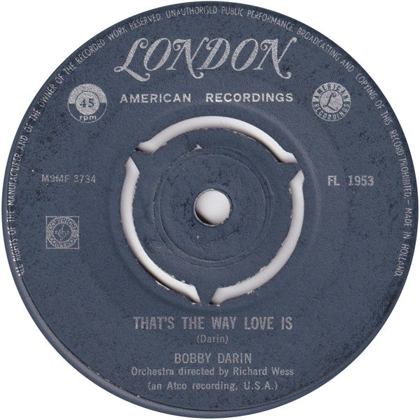 Bobby Darin : Beyond The Sea (La Mer) (7")