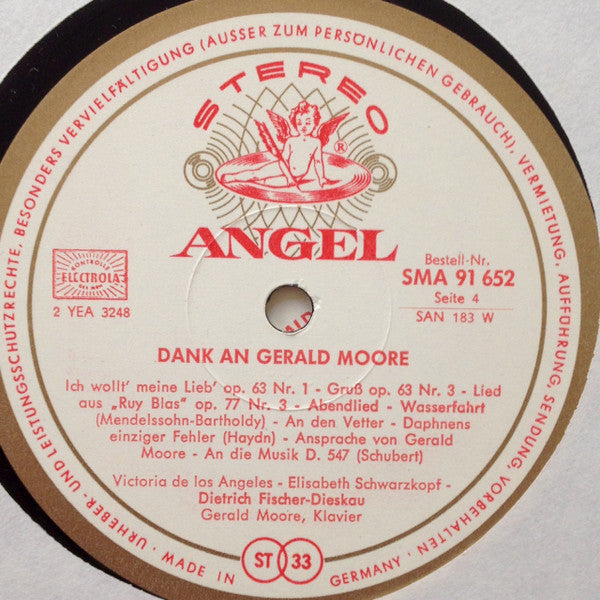 Gerald Moore, Dietrich Fischer-Dieskau, Victoria De Los Angeles, Elisabeth Schwarzkopf : Dank an Gerald Moore (2xLP + Box)