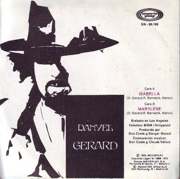 Danyel Gérard : Isabella (7", Single)