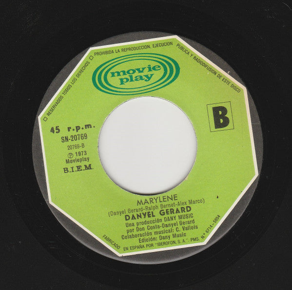 Danyel Gérard : Isabella (7", Single)